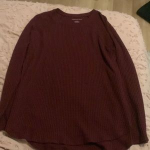 maroon waffleweve sweater